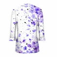 thumbnail image 4 of Utoimkio Clearance 3/4 Sleeve Fall Tops for Women Oversized 2024 Crewneck Casual Floral Print Shirts Blouses for Women, 4 of 5