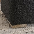 thumbnail image 4 of 18.5" Wide Modern Square Boucle Upholstered Ottoman with Solid Wood Legs, Multi-Functional Sofa Footrest, Side Table, Extra Seating for Living Room, Bedroom, Fully Assembled (Black), 4 of 14