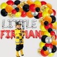 thumbnail image 3 of Little Fireman Birthday Party Supplies, Fire Truck Birthday Decoration, Red Orange Yellow Latex Balloons Arch Kit, Fire Engine Foil Balloons for Boys Adults Fire Themed Birthday Party Supplies, 3 of 6
