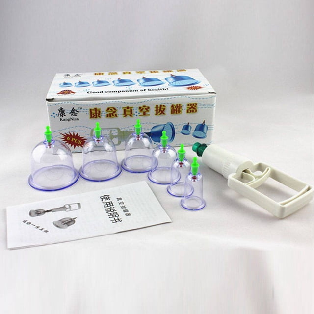 6pcs 1 Set Chinese Health care Medical Vacuum Body Cupping Set Portable Massage Therapy Kit