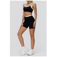 thumbnail image 4 of PISONIC Two Piece Workout Sets for Women Square Neck Sports Bra and Scrunch Butt Lifting Shorts Gym Yoga Active Wear Outfits, 4 of 6