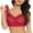 Red, variant on Karight Women's Large Strapless Lace Tank Top Underwear Thin Side Fold Side Breast Gather Adjustable Bra