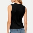 thumbnail image 6 of ITSAME Womens Ribbed Tank Tops Crewneck Sleeveless Shirts Summer Stretchy Casual Tops Black Size L, 6 of 7