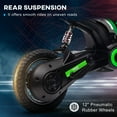 thumbnail image 2 of Aosom Electric Dirt Bike with Twist Grip Throttle, 24V 350W Off-Road Electric Motorcycle, Up to 15 MPH with Brake, Music Horn, Rear Suspension for Ages 13+ Years, Green, 2 of 5