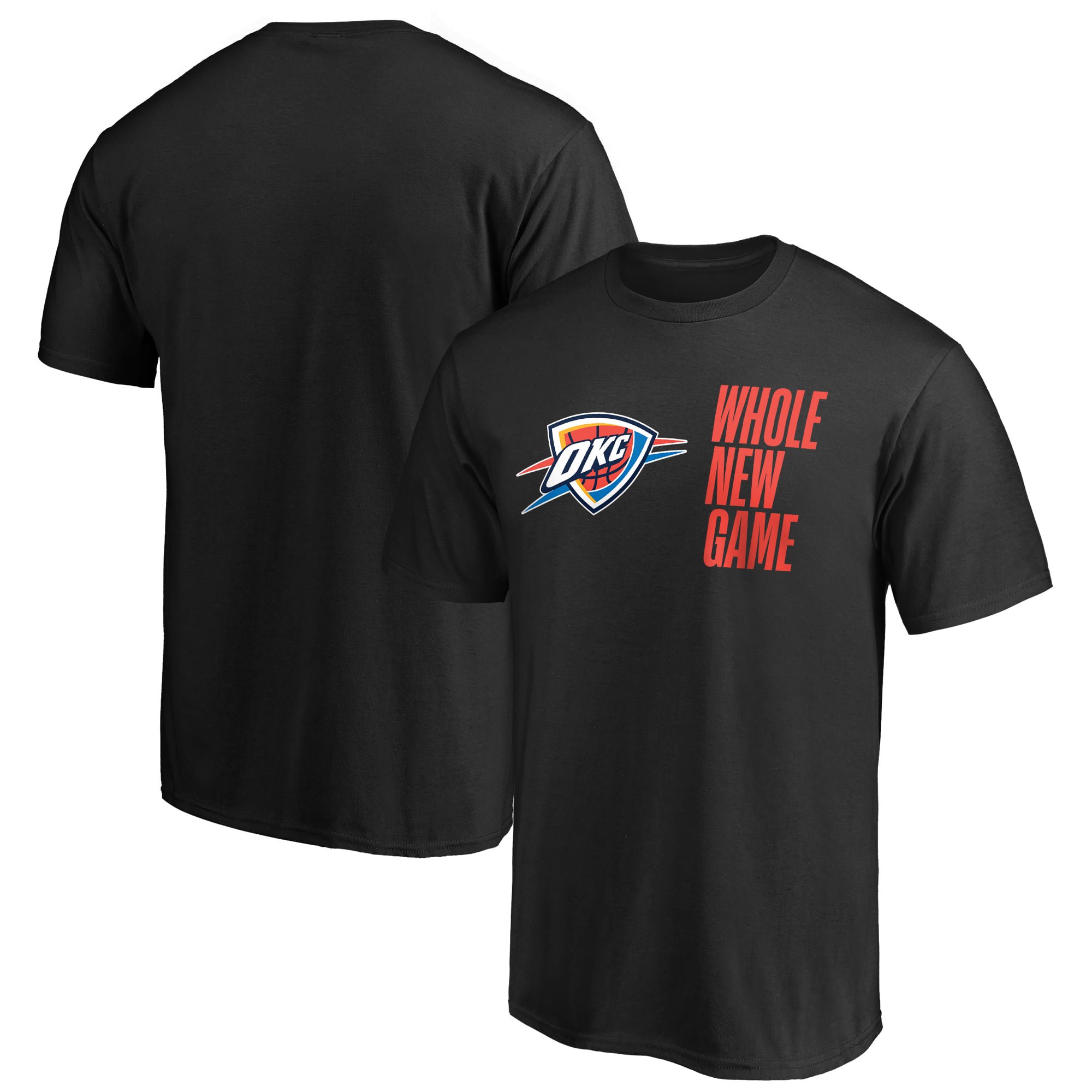 Men's Black Oklahoma City Thunder Whole New Game Team T-Shirt