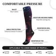 thumbnail image 2 of Rateoe Neon Futuristic Dragon Compression Socks for Women and Men 20-30mmHg-Circulation Support Socks Knee High Nurse Pregnant Running Medical and Travel Athletic, 2 of 7