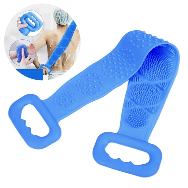 Silicone Body Scrubber, Silicone Back Scrubber For Shower, Back Washer For Shower, Silicone Bath Body Brush Strong Tensile Strength Hangable Back Cleaning Bath Strap