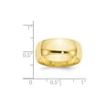 thumbnail image 3 of 10K Yellow Gold Ring Band Wedding Comfort 8mm LTW Fit Size 8, 3 of 3