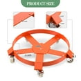 thumbnail image 4 of GARVEE 55 Gallon Drum Dolly with 5 Caster Wheels,Heavy Duty 1250LBS Load Capacity,Orange,2 Pack, 4 of 7