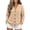 Khaki, variant on Ghalytn Women's Waffle Knit V-Neck Cardigan, Button Front Long Sleeve with Pockets