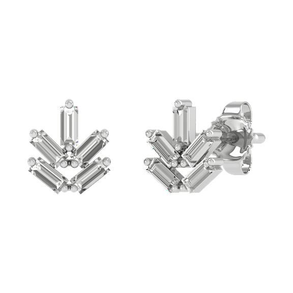 1/5 Carat Diamond Stud Earrings in 14K White Gold