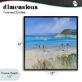 thumbnail image 4 of Stupell Industries Tropical Summer Sorrento Beachgoers Black Framed Giclee Art, 12 x 12, by Craig Trewin Penny, 4 of 8