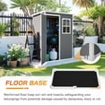 thumbnail image 3 of LZBEITEM 5x3 ft Resin Outdoor Storage Shed with Floor, Garden Plastic Tool Shed with Window and Lockable Door, Colorfast, for Garden Backyard, Gray, 3 of 12