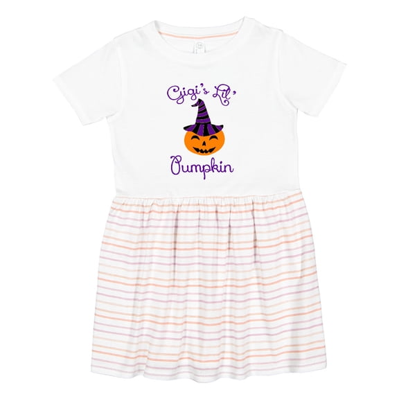 Inktastic Gigi's Lil' Pumpkin Girls Toddler Dress