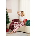 thumbnail image 5 of HEARTNICE Womens Fleece Pajama Pants, Ultra Soft Plaid Lounge PJ Bottoms with Pockets,(Burgundy Blue Plaid,M), 5 of 5