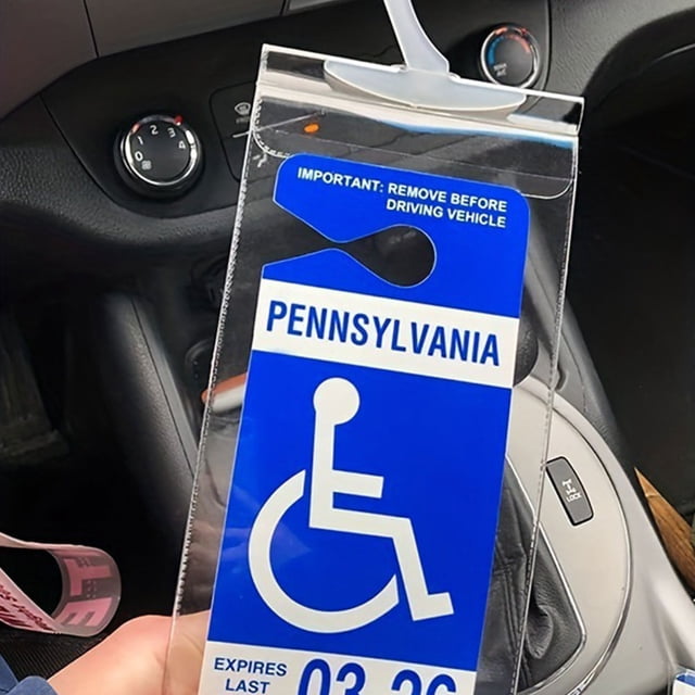 NUOLUX 5Ud Porta Para Estacionamiento Discapacitados Con Gancho Para Espejo Retrovisor Auto