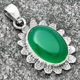 thumbnail image 2 of Natural Green Onyx 925 Sterling Silver Pendant Jewelry P-1205 SDP109677, 2 of 5