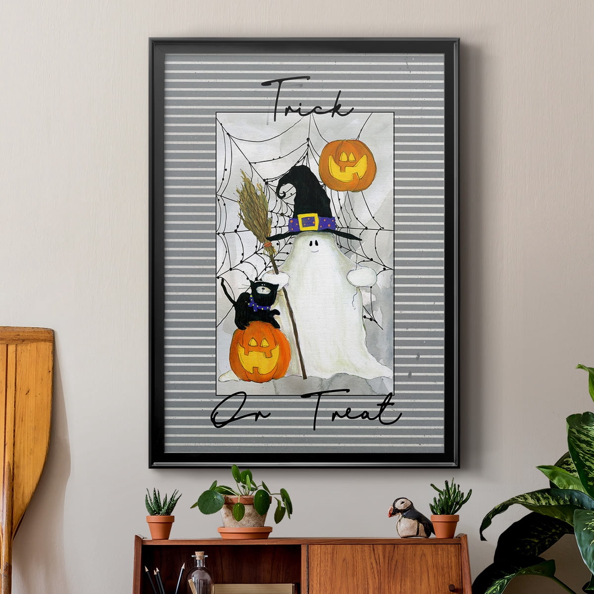 Trick or Treat Ghost Premium Classic Framed Print - Ready to Hang