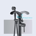 thumbnail image 3 of Zovajonia Freestanding Bathtub Faucet Tub Filler Waterfall Floor Mounted  Mixer Oil Rubbed Bronze, 3 of 10