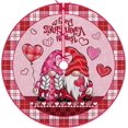 thumbnail image 1 of JOOCAR Valentine's Day Tree Skirt, Pink Plaid Gnome Couple Sweet Love Balloon 48 Inch Tree Skirt, Suitable for Christmas Tree Decoration Home Holiday Party Decoration, 1 of 5