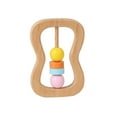 thumbnail image 1 of TIELUTT Wooden Rattle Musical Instrument Percussion Toy for Kids Natural Sounding Educational & Fractiles-7 Focus Factor for Kids Activities Color Cubes Building for Kids Ages 2-4 Building for Kids A, 1 of 1