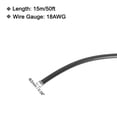 thumbnail image 2 of Uxcell Cable de Conexión Trenzado 18AWG 15m/50ft Negro Eléctrico UL1007 Bobina de Cobre Estañado para Conexiones Internas Marinas, 2 of 7