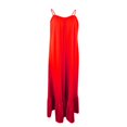 thumbnail image 6 of ERTUTUYI Women Fashion Casual Solid Strap Dress Pocket Loose Backless Big Swing Dress Orange S, 6 of 9