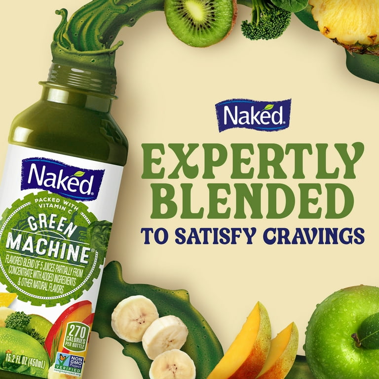 Naked Juice Green Machine Flavored 100 Juice Smoothie Blend 15.2 fl oz