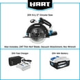 HART 20Volt Cordless 6 1/2inch Circular Saw Kit (1) 20Volt 4.0Ah