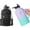 Purple Green, variant on 64oz Water Bottle Insulated with Handle, Half Gallon Stainless Steel Metal Large Water Jug, Travel Flask with Straw Spout Lid, Wide Mouth Mug with Carry Pouch, Keep Cold Hot