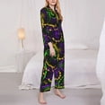 thumbnail image 3 of Sikiie Neon Mardi Gras Women's Long-Sleeve Shirt and Full-Length Bottom Pajama Set (s-xxl)-XX-Large, 3 of 7