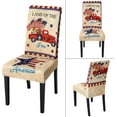 thumbnail image 3 of Patriotic Ford Chair Covers for Dining Room Set of 4, High Stretch Removable Washable Parsons Chair Slipcover for Home Party Hotel Wedding Ceremony (Red Truck with Flag,4PCS), 3 of 6