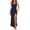 Navy, variant on MEROKEETY Women's Summer Sleeveless Halter Backless Ruched Slit Maxi Dress for Wedding Guest Cocktail Beach Formal, Navy, L