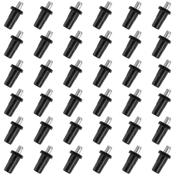 Uxcell 7.5mm Cabinet Door Repair Pins, Spring Loaded Pins Iron Center Shaft Door Panel Connector, Black, 36 Pcs