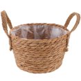 thumbnail image 1 of Woven Planter Basket Natural Handwoven Plant Pot Container Farmhouse Planter, 1 of 8