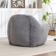 thumbnail image 5 of GARITIN Bean Bag Chair, Faux Fur with Shredded Foam Filling, 42.5 in L x 42.2 in W x 30.7 in H, Dark Gray, 5 of 11