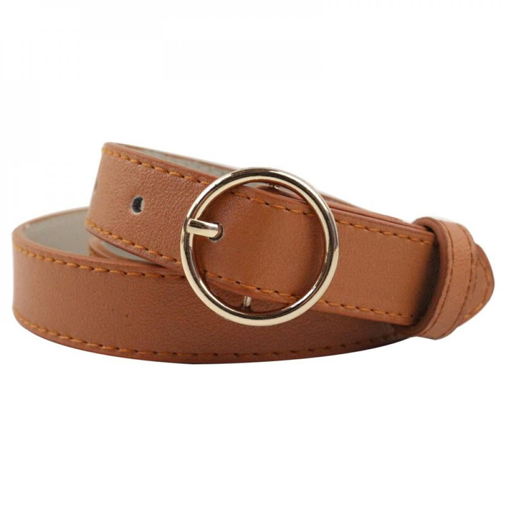 Female Deduction Side Gold Buckle Jeans 