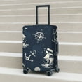 thumbnail image 5 of Uemuo Vintage Marine Printed Washable Luggage Cover - Fashion Suitcase Protector Fits 18-32 Inch Luggage -Medium, 5 of 9