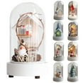 thumbnail image 5 of Dserfhy Christmas Figures in Glass Dome Tabletop Decoration LED Light Up Christmas Cloche Ornaments for Indoor Home Tabletop Decor, 5 of 8
