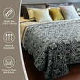 thumbnail image 5 of Catalonia Fleece Throw Blanket for Couch, Lightweight All Seasons Soft Cozy Moroccan Blanket for Home Living Room Decorative, 50'' x 60'', Gray, 5 of 7