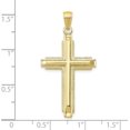 thumbnail image 3 of Solid 10k Yellow Gold Cross Pendant - 41mm - 3.5gm, 3 of 5