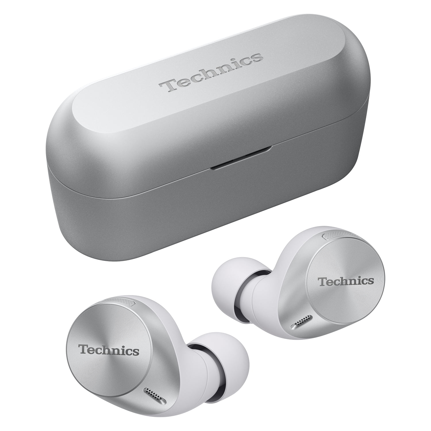 Technics Bluetooth In-Ear Headphones, Noise-Cancelling and True Wireless  with Charging Case, Silver, EAH-AZ60-S