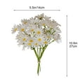 thumbnail image 2 of HCBY Artificial Silk Daisy Flowers Fake chrysanthemum flowers with Greenery Shrubs Plants Arrangements for Home Garden Wedding Indoor Outdoor Centerpieces Tables Decorations (White 10.6"x5.5"), 2 of 2