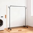 thumbnail image 2 of cisilov Clothes Rack, Clothing Rack for Hanging Clothes, Garment Rack with Wheels, Rolling Clothes Rack on Wheels, Black, 2 of 6