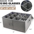 thumbnail image 2 of Cup and Mug Storage Container Hard Shell China Coffee Mug Storage Box for Moving with Dividers Handles Holds Tea Cups, 2 of 8