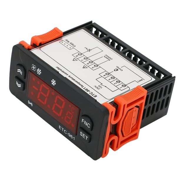 Controlador de temperatura del congelador, controlador de temperatura del congelador, controlador de temperatura digital V, controlador de temperatura del congelador externo, acabado de lujo