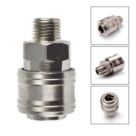 Euro Air Line Hose Compressor Connector Fitting Female Quick Release 1/4BSP Male