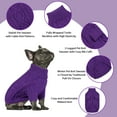 thumbnail image 4 of ZDM Small Dog Pullover Sweater, Cold Weather Cable Knitwear, Classic Turtleneck Thick Warm Clothes for Chihuahua, Bulldog, Dachshund, Pug (Peacock Blue, Small), 4 of 7