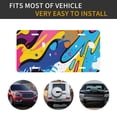 thumbnail image 5 of Zufioo Abstract Color Splash Print Car Aluminum Front License Plate, 12x6 Inch Decorative Personalized Car License Plate Car Accessories, 5 of 8