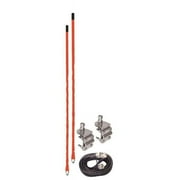 4 ft. Dual CB Antenna Kit with 3-Way Aluminum SO239 Mirror Mounts, 9 ft. Coax Cable & Pl259 Connectors - Red